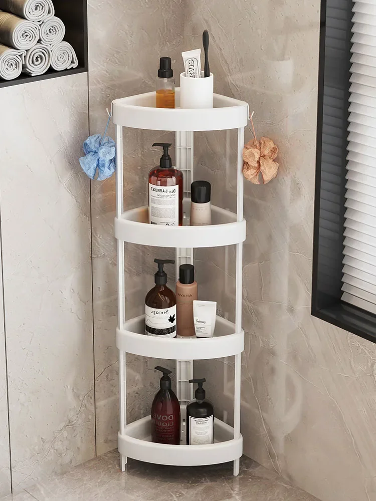 

Bathroom storage rack, bathroom basin rack, toilet plastic storage rack, multi-layer triangular frame, floor standing