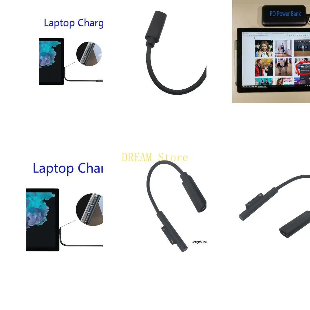 USB 3.1 Type C PD Quick Chargign Cable ForMicrosoft Surface 7/6/5/4/3 Laptop Best Sale