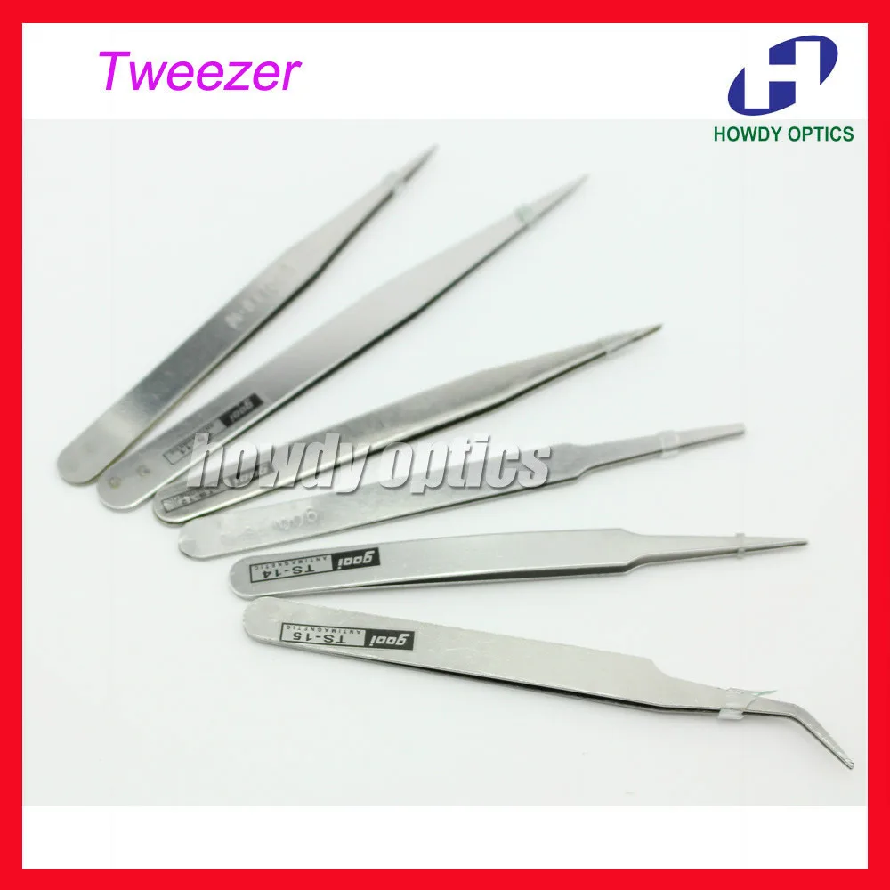 6pcs Professional Glasses Tweezer DIY Clamp Tweezers