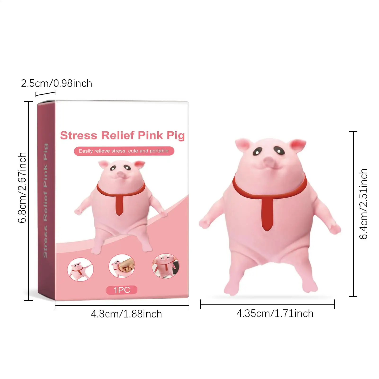 Cute Farm Animal Squeeze Toy Rubber Animal Model Mini Animal Antistress Ball Squeeze Toys Stress Relief Doll Toys Kids Gift