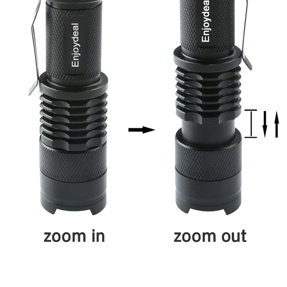 Q5 2000lm Mini latarka LED penlight regulowany Zoom ostrości In/Out Slim latarka Led wodoodporna latarnia lampka przenośna latarka