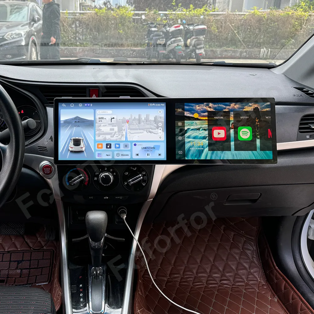 

Car Radio Android Auto Upgrade For Honda CRIDER 2013-2018 Copilot Dual Screen Multimedia Player CarPlay GPS Navigation Heat Unit