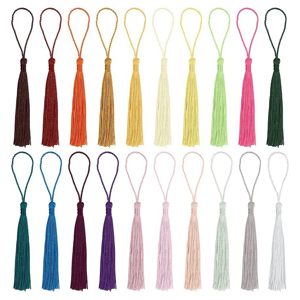 

300Pcs/Lot Tassel Silk Fringe Silky Floss Bookmark Tassels Mini Tassels for DIY Craft Jewelry Making Bookmarks