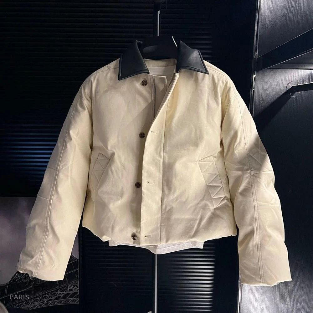 

Мужская зимняя теплая ветрозащитная куртка свободного кроя с воротником, повседневная, модная, из хлопка, молодежная, с длинными рукавами