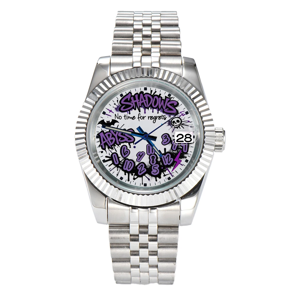 Graffiti Luxury Watch with NH35 Movement, Waterproof