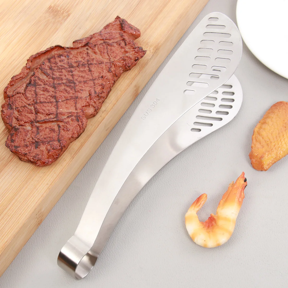 

Clip Anti-scalding Barbecue Food Clips Non-slip Bread Tong Thicken Stainless Steel Clamp Grill