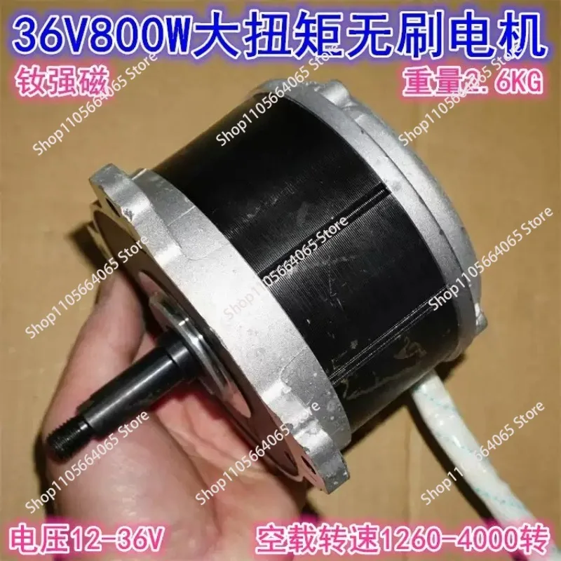 36V800W High-Power Brushless Motor with Strong Magnet,  High-Torque Propulsion Motor