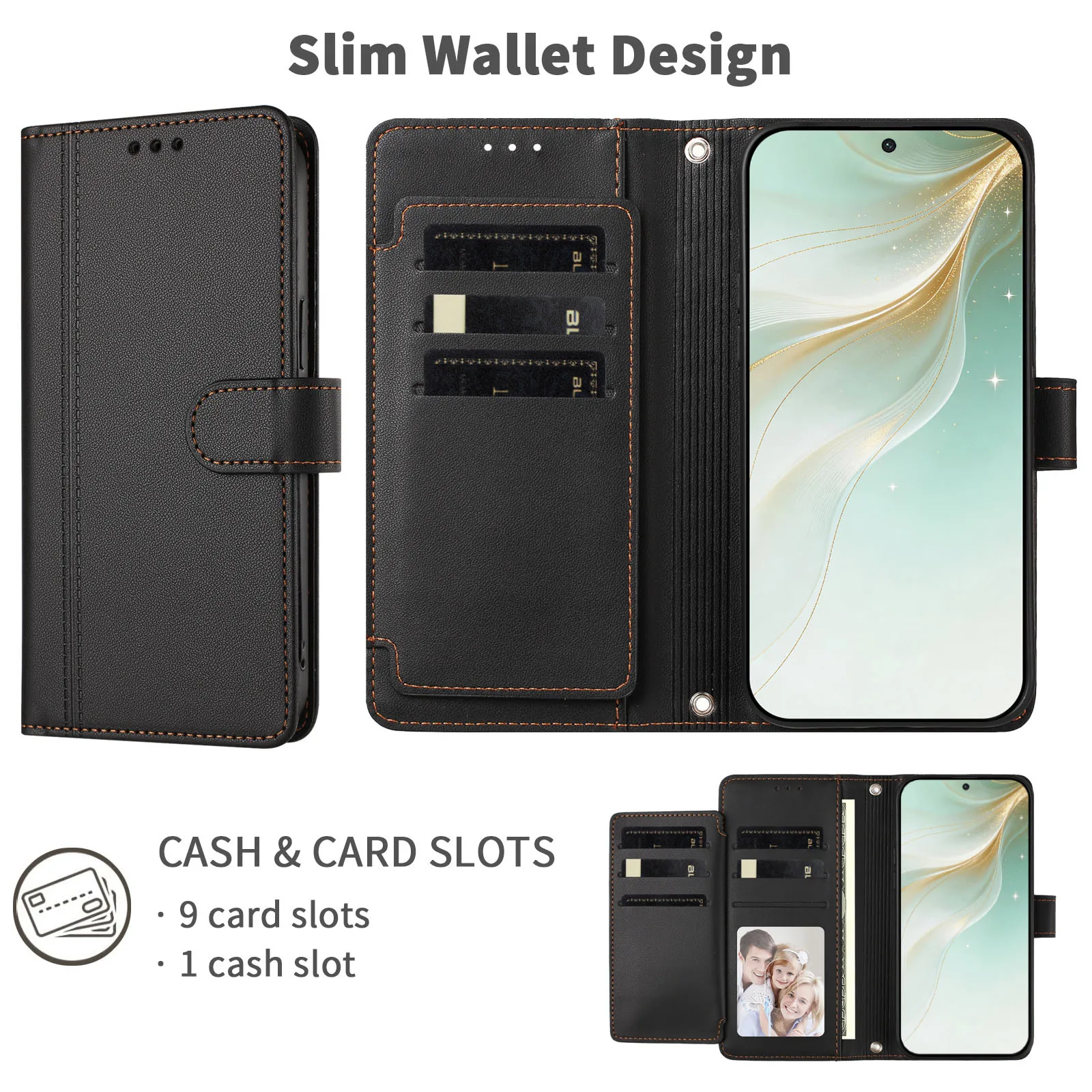 PU Leather Phone Case For Xiaomi POCO X8 Pro Max F8 Ultra F7 M8 M7 C65 Wrist Rope Lanyard Card Slots Wallet Holder Cover Funda view 5