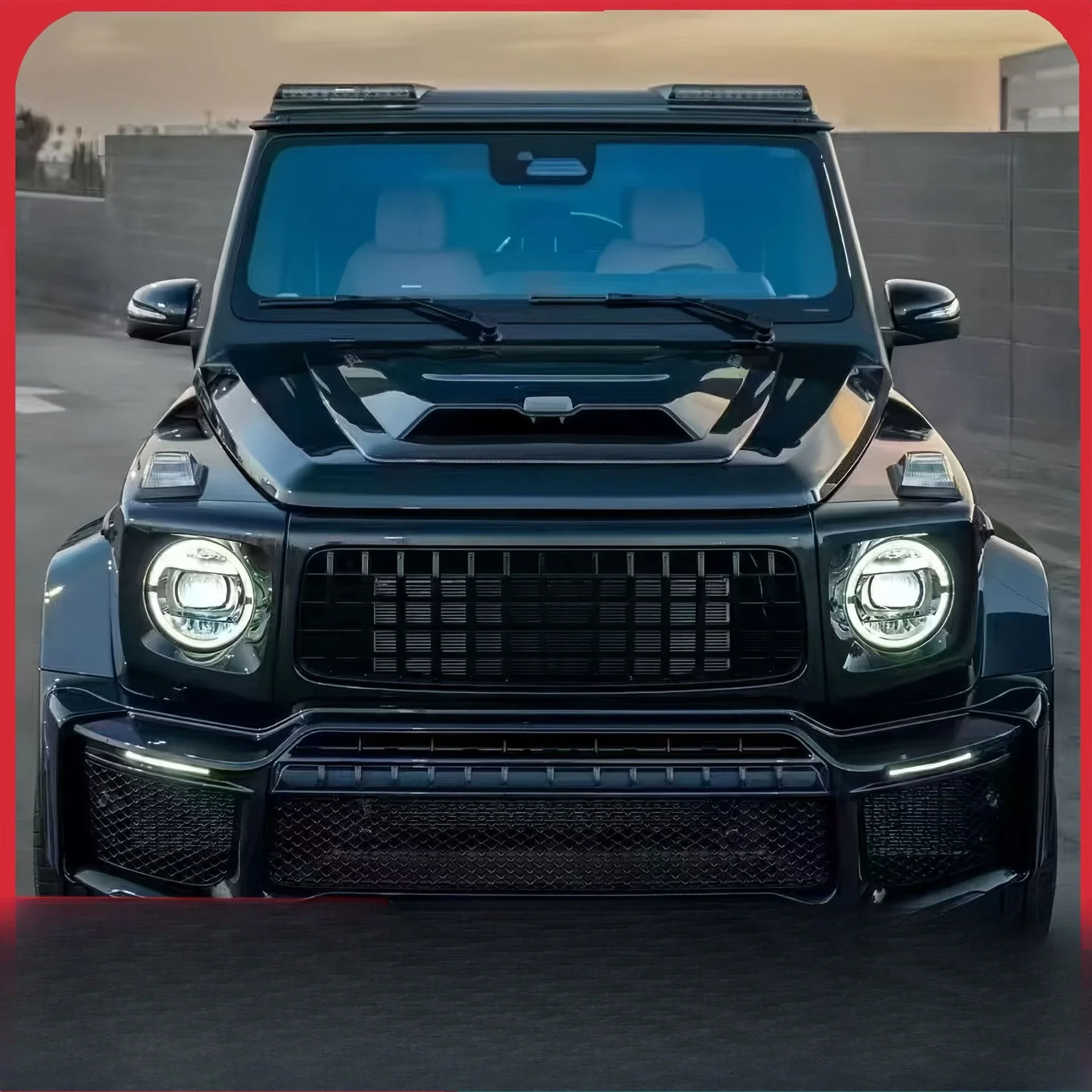 Suitable for Mercedes-Benz G-Class 25 g500g550g450d modified Babos roof light carbon fiber top wing spotlight