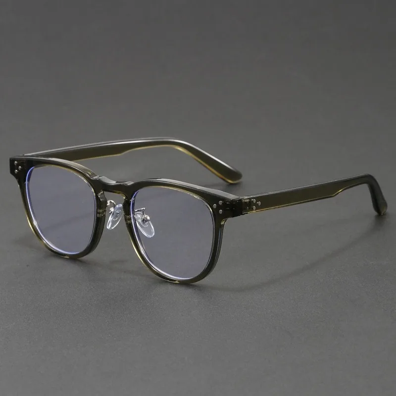 2026 New Retro Rivet Round Square Acetate Eyeglasses Classic Multi Color Optical Frame Unisex For Men Women view 5