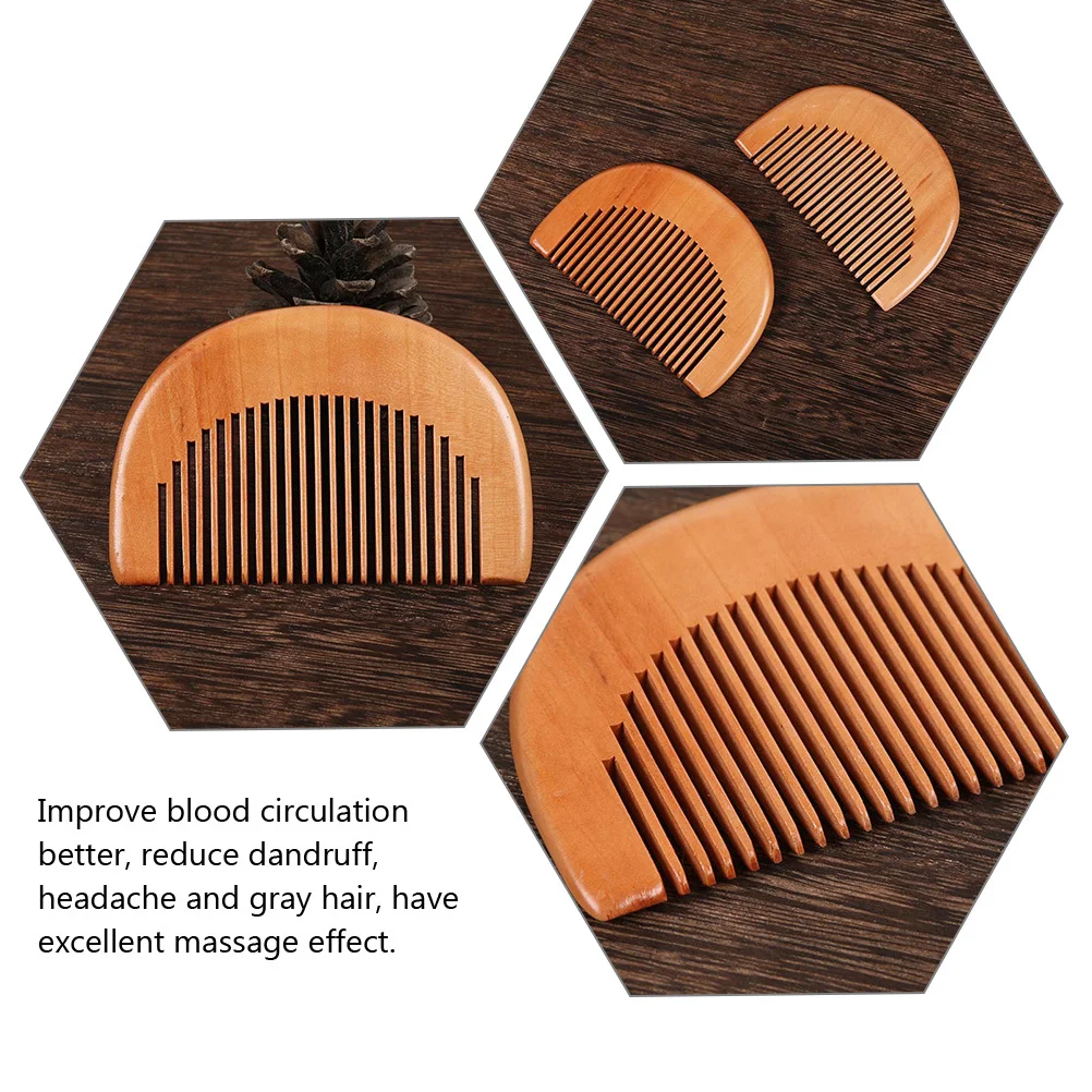 

8Pcs Wooden Comb Portable Anti-Static Hair Styling Massage Combs for Women Men Household Travel Scalp Care Hair Grooming