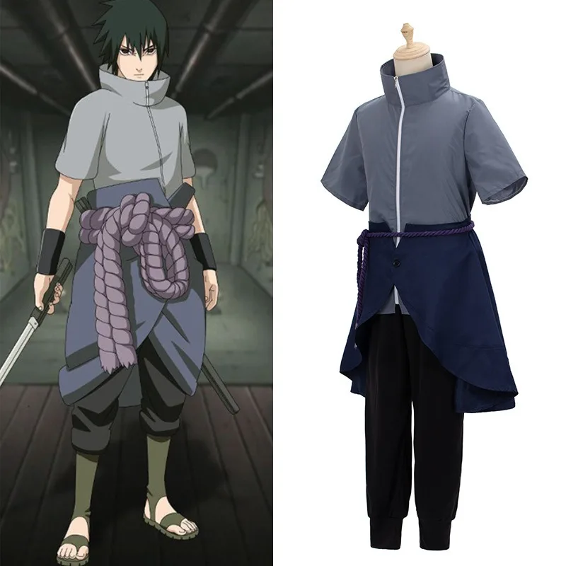 

Аниме Наруто Шиппуден Саске Косплей Костюм Футболка Брюки Полный комплект Мужской Женский Хэллоуин Карнавальный наряд для вечеринки подарки на день рождения