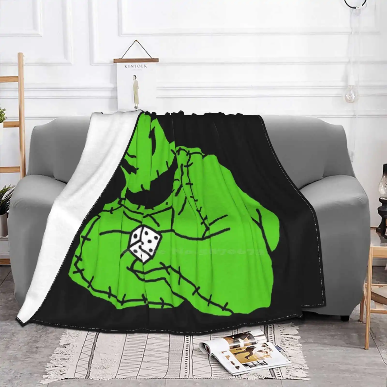 The Oogie Boogie Man Trend Style Funny Fashion Soft Throw Blanket Oogie Boogie Spooky Creepy Horror