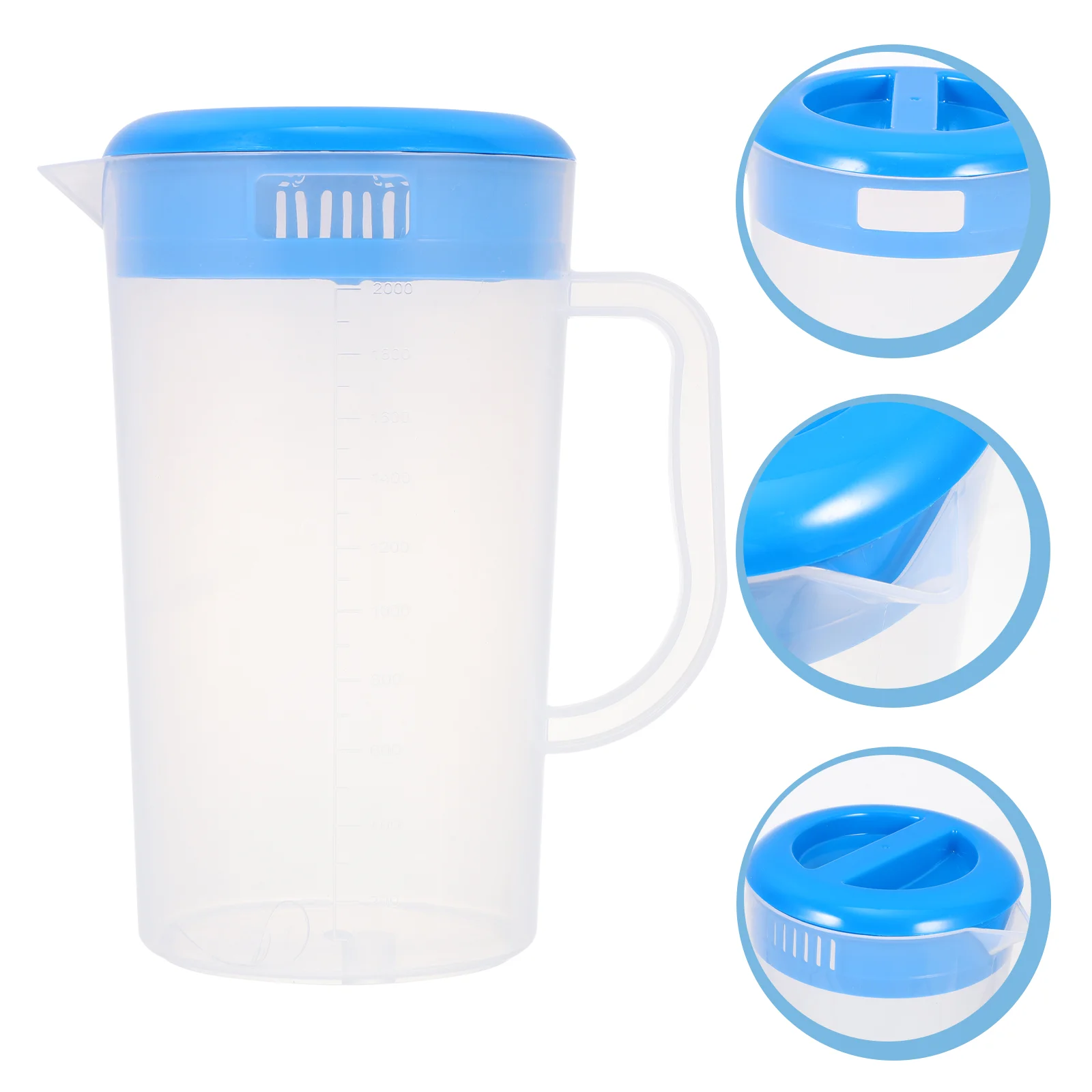 

Juice Jug Graduated Cold Water Beverages Drink Pitcher Acrylic with Lid Containers