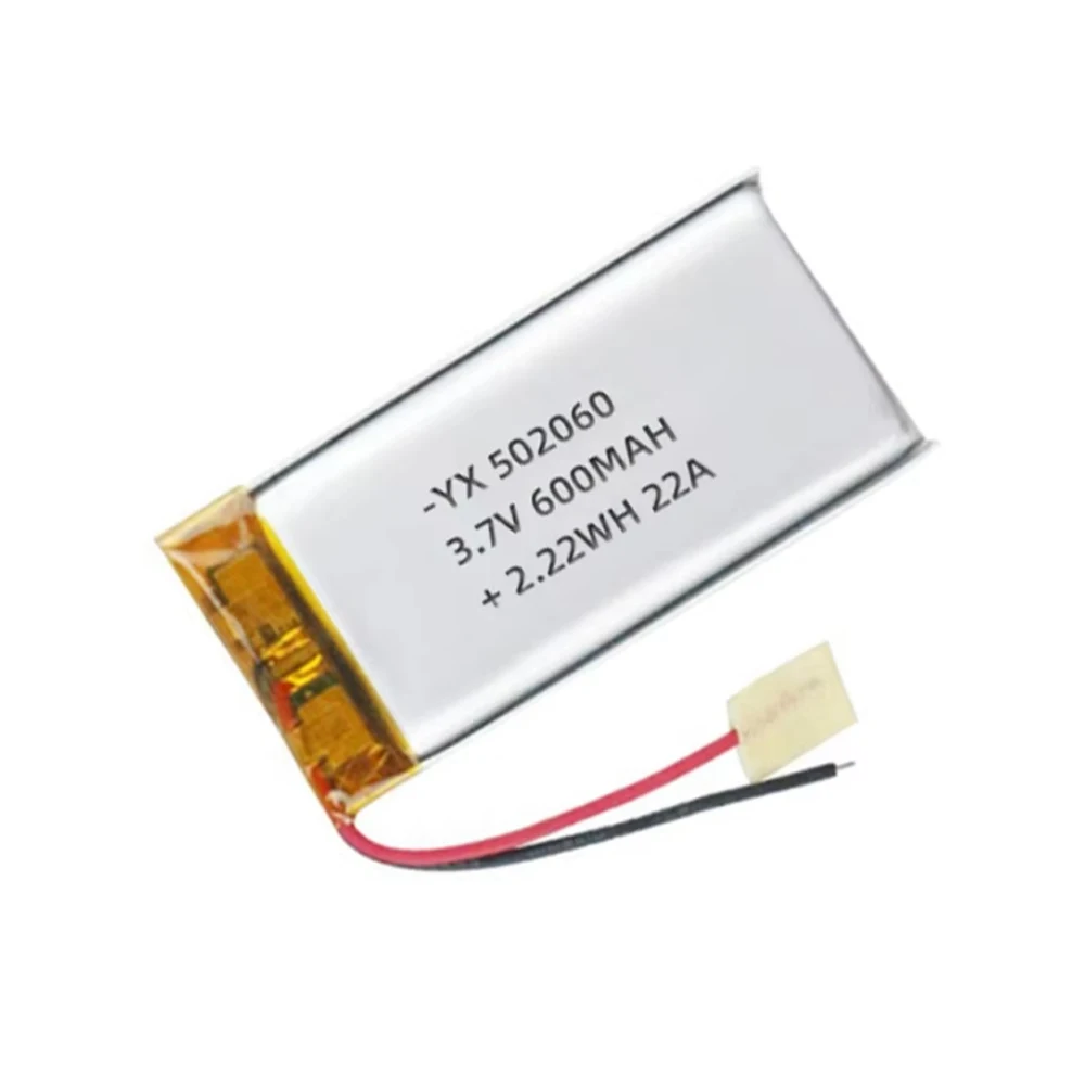 502060 3.7V Polymer Battery 600mAh For LED Lamps Camera Glow Sticks Bluetooth Headphones Dictionary Scanning Pen Battery
