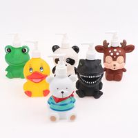 300ml Cartoon Bear Foaming Soap Dispenser Hand Sanitizer Shampoo Shower Gel Refillable Pump Bottle Kids Making Foam Container