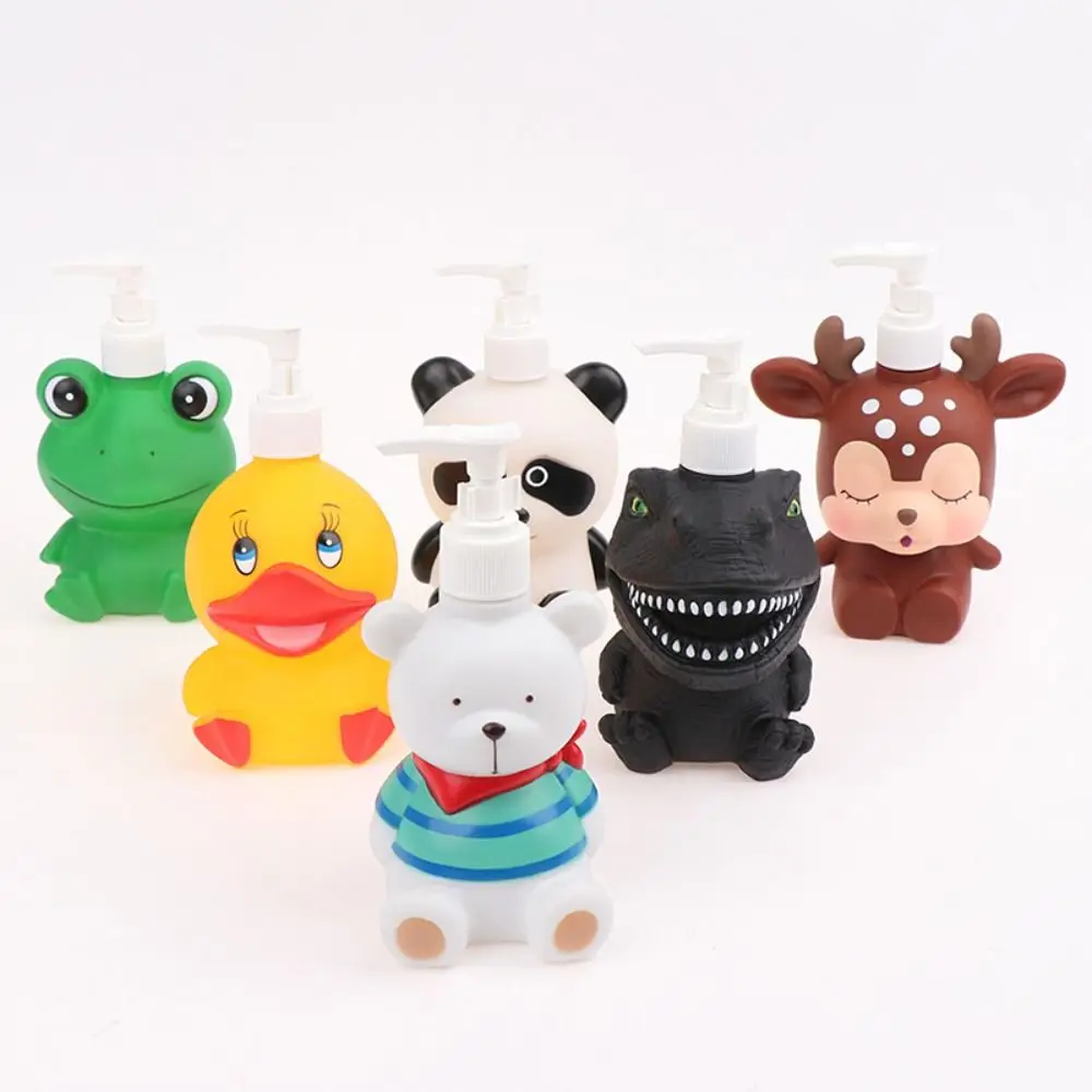 300ml Cartoon Bear Foaming Soap Dispenser Hand Sanitizer Shampoo Shower Gel Refillable Pump Bottle Kids Making Foam Container