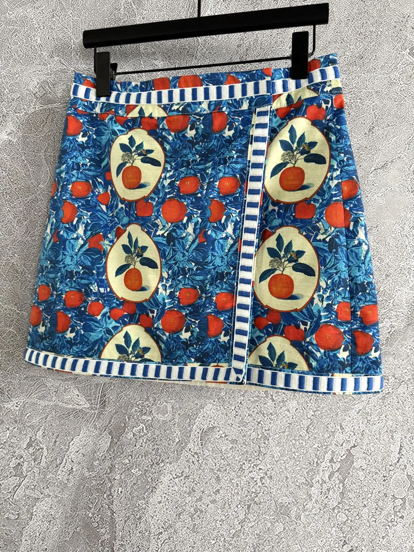 Frauen Retro Print Mini Rock Eingewickelt Taille A-Line Hohe Taille Mode Weibliche Kurze Jupe