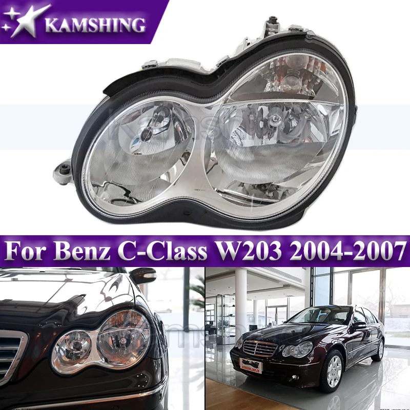 

Kamshing Halogen Front Bumper Headlight For Benz C-Class W203 2004-2007 Front Headlamp Head Lamp Head Light