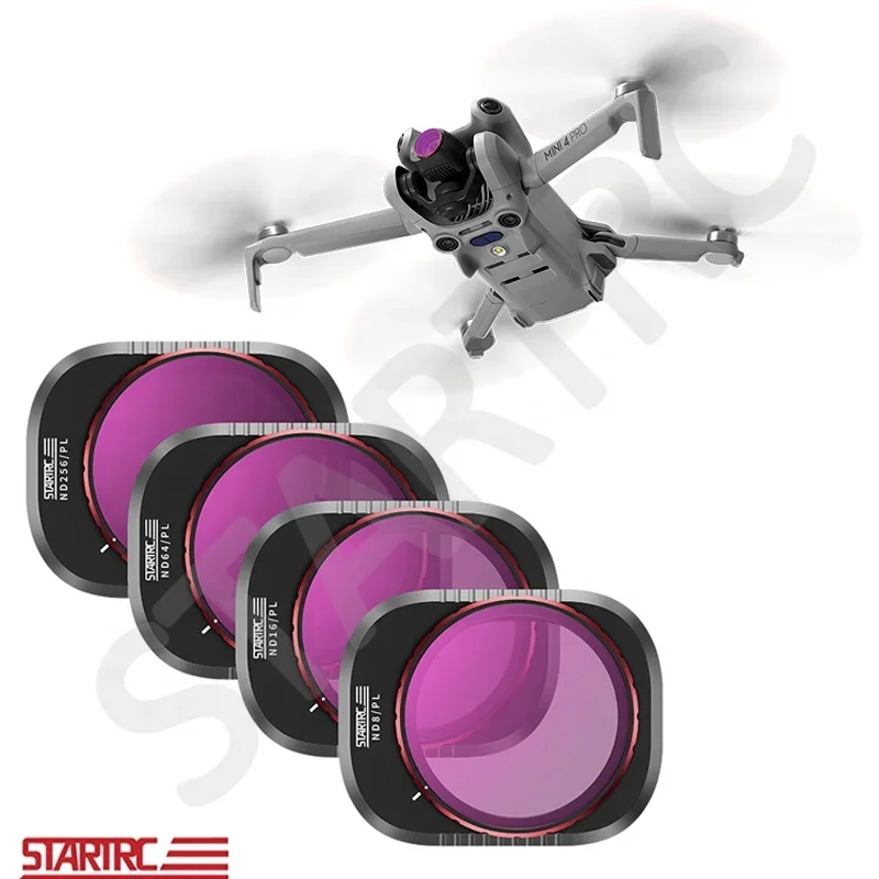 Startrc Fabrikant Agc Glas Nd8/Pl Nd16/Pl Nd64/Pl Nd256/Pl Camera Lens Nd Filters Set Voor Mini 4 Pro Drone Accessoires