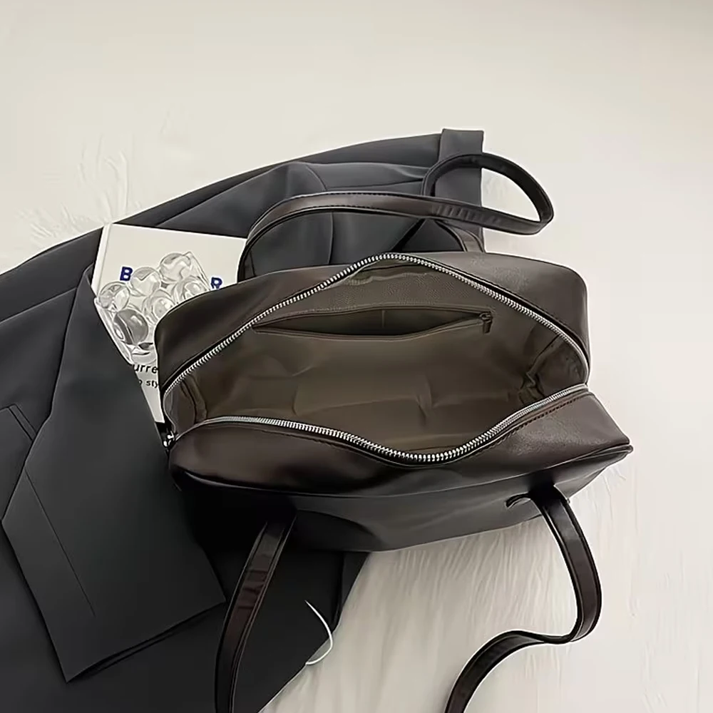 Retro-Handtasche im Akademie-Stil, trendige Damen-Umhängetasche mit großem Fassungsvermögen, hochwertige Aktentasche im koreanischen Stil – Detail 5