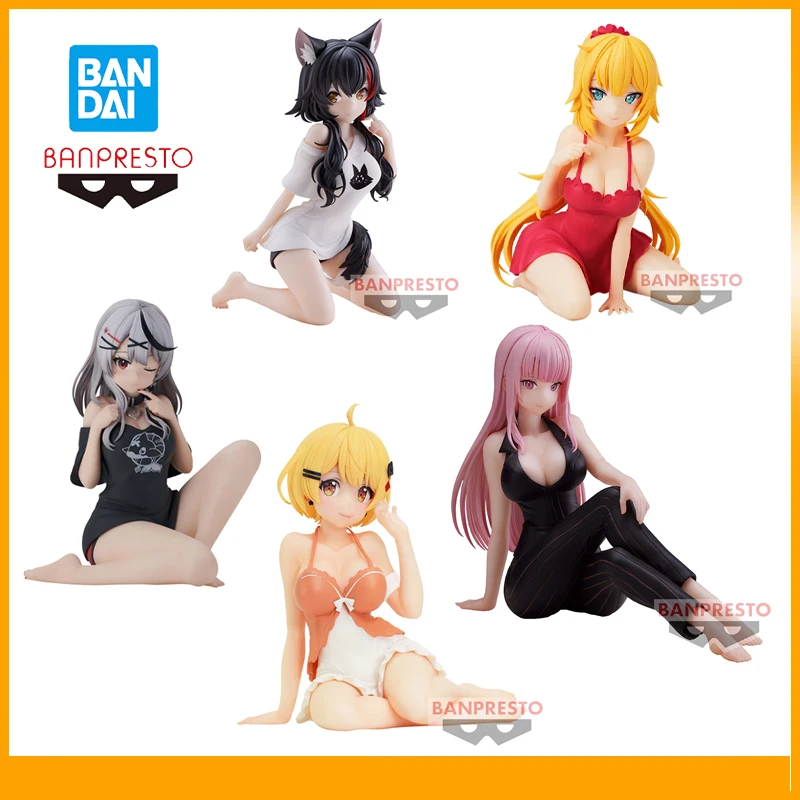 Original Bandai Banpresto Hololive Relax Time Akai Haato Sakamata Chloe Yozora Mel Anime modelo de figuras de acción figura realista
