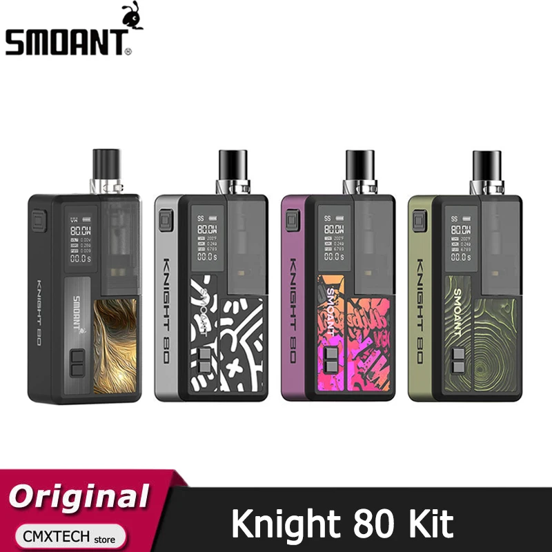 Original Smoant Knight 80 Kit 80W Vape MOD with 4ml Pod Cartridge AI ANT-chip fit Pasito Coil E Cigarette Vaporizer