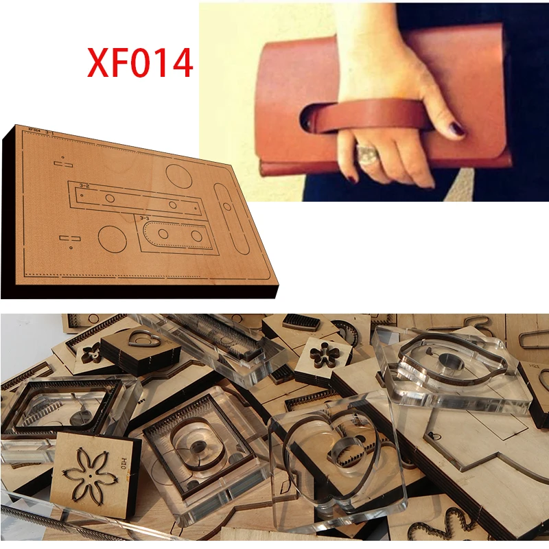 

New Japan Steel Blade Wooden Die Long Style Handbag Wallet Leather Craft Punch Hand Tool Cut Knife Mould XF014