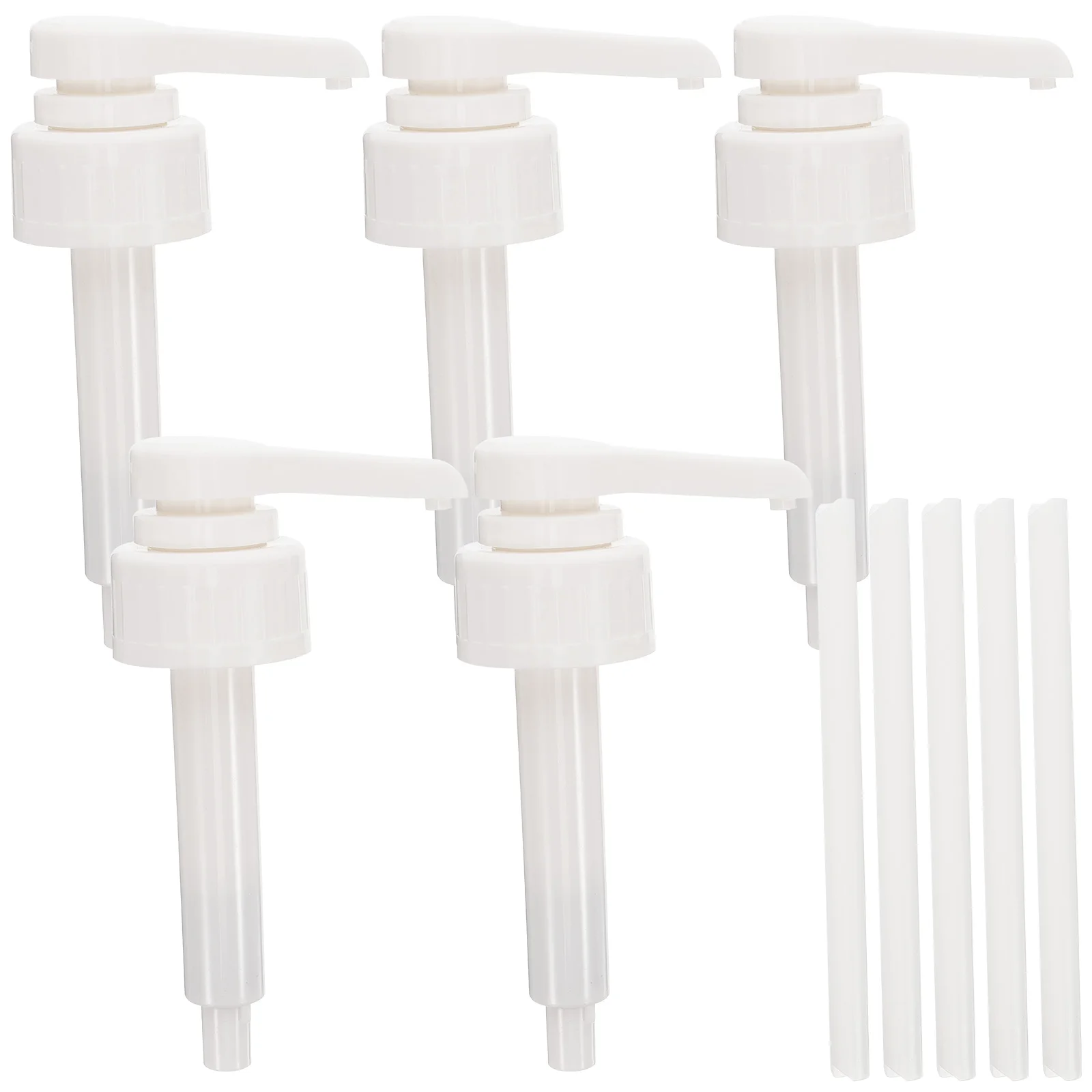 

5pcs Syrup Bottle Pump Jam Dispenser Shampoo Conditioner Gallon Pumps Plastic Easy Install Reusable Not Deform Practical