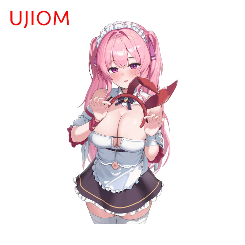 UJIOM Minato Aqua Rabbit-Eared Maid Wall Sticker Rabbit Ear Hololive Girl Decal Suitable for Living Home Decor
