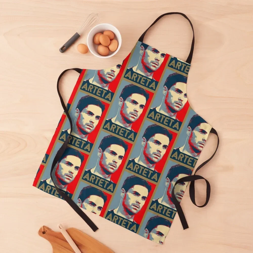 

Mikel Arteta Portrait Artwork Apron Novelties Kitchen And Home Bib For Kitchen Waiter Uniforms Apron