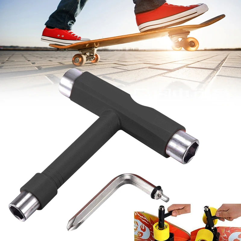 T Shape Skateboard Wrench Professional T Type Allen Key Longboard Skateboard Tools Board Roller Skate Wrench Tools Parts