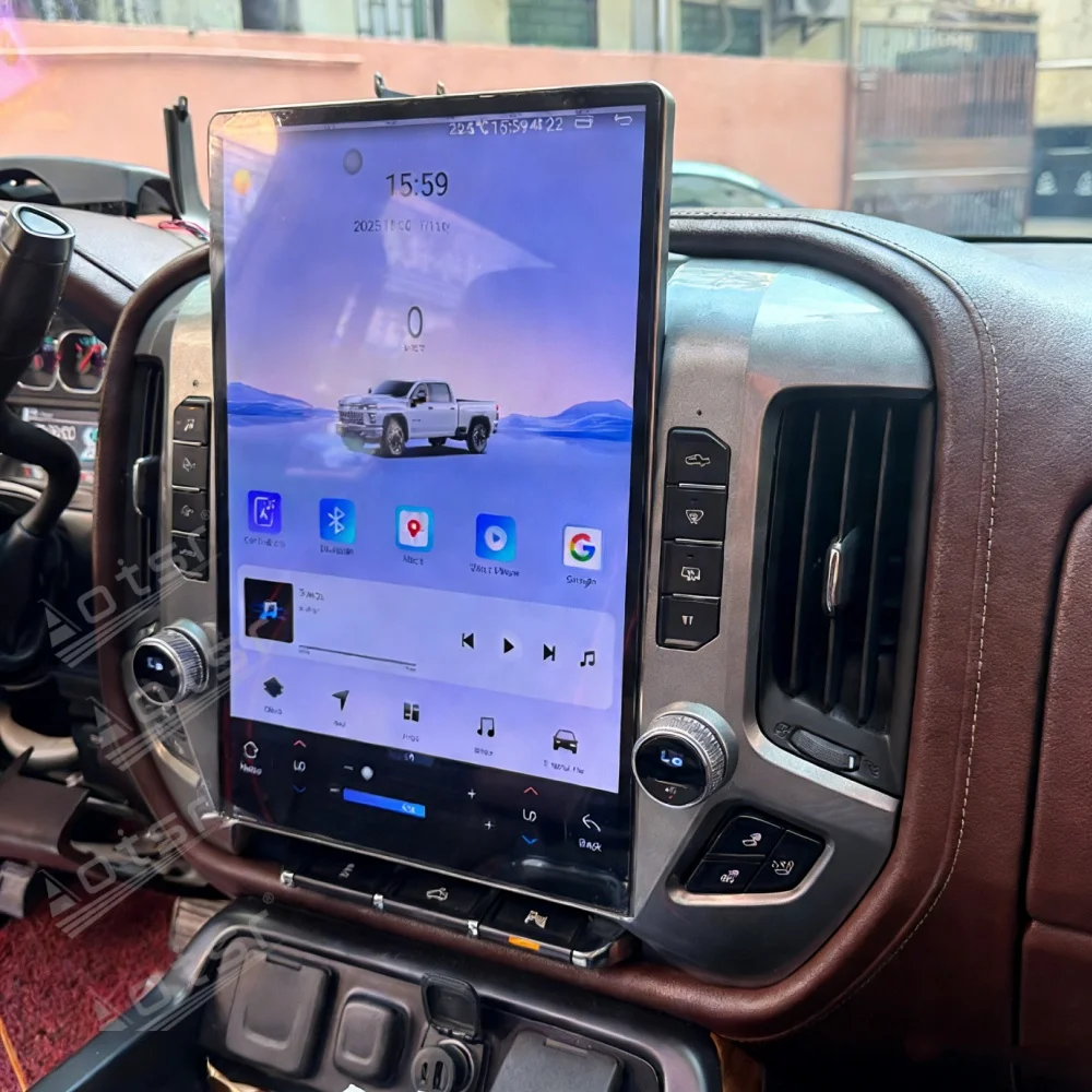 

15,6-дюймовый автомобильный мультимедийный плеер с LCD-дисплеем для Chevrolet Silverado 2014~2018, Android GPS-навигация, автомобильная магнитола