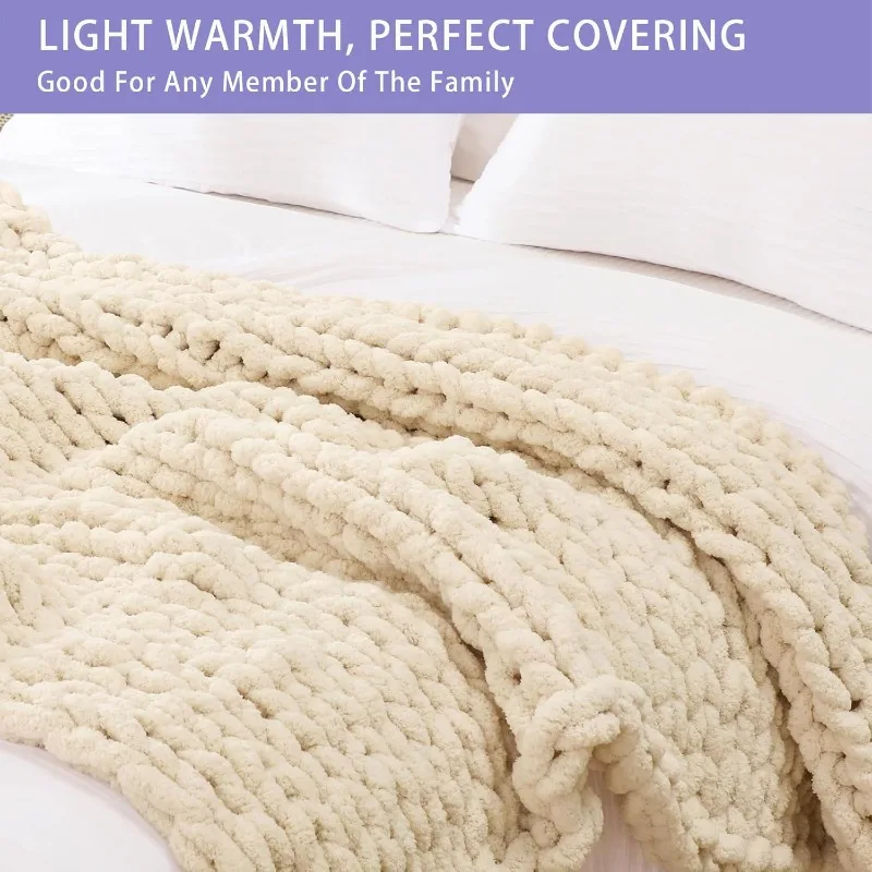 Chunky Knit Blanket Throw 40