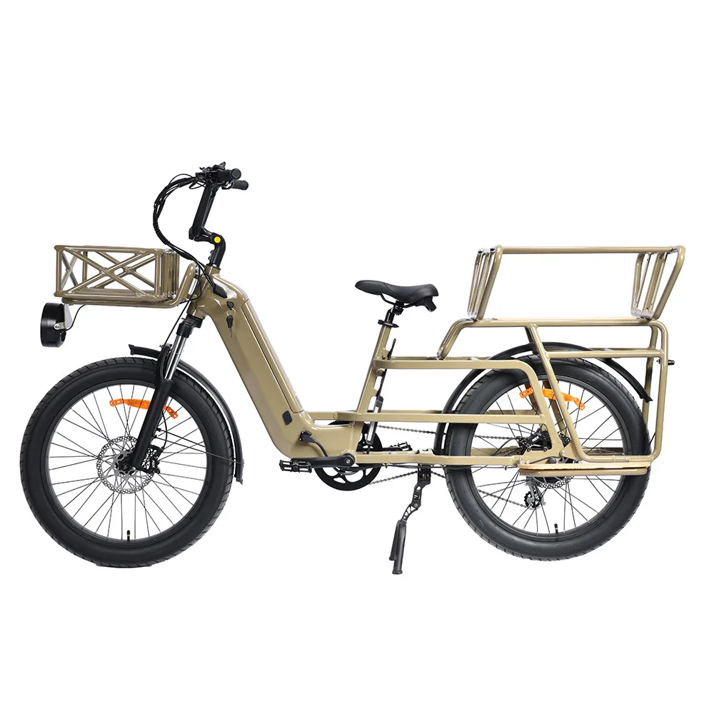EER 2025 new 24-inch family freight aluminum alloy 7-speed integrated lower tube 48V 15Ah 250W/500W/750W bicycle long-tail elect
