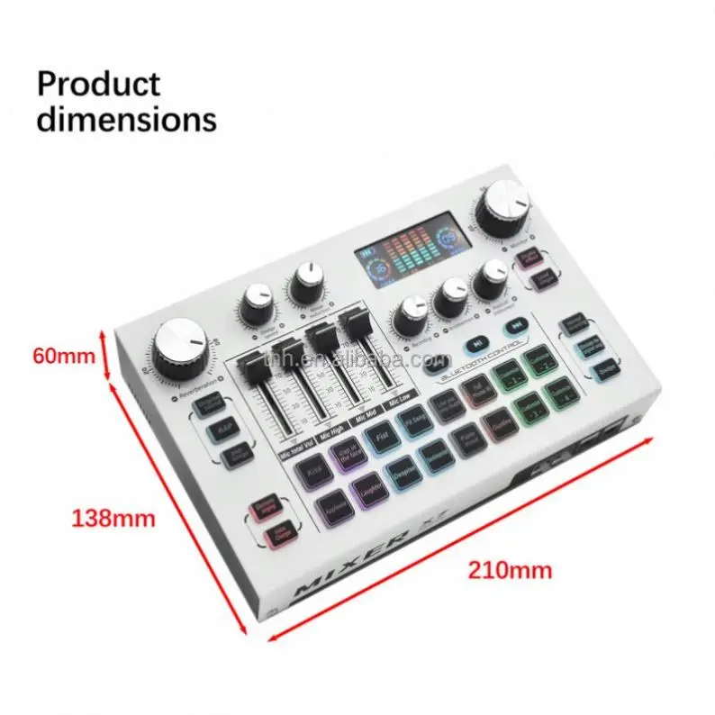 

2025SC-X7 Профессиональное оборудование для подкастов «все в одном» для студийного производства музыки V8 Аудиомикшер Звук Внешний