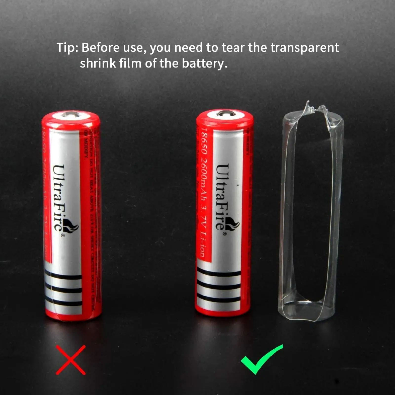 UltraFire 18650 Rechargeable Battery 3.7V Real Capacity 2600mAh Li-ion batterie for Flashlight Headlamp Toy with WF-139 Charger