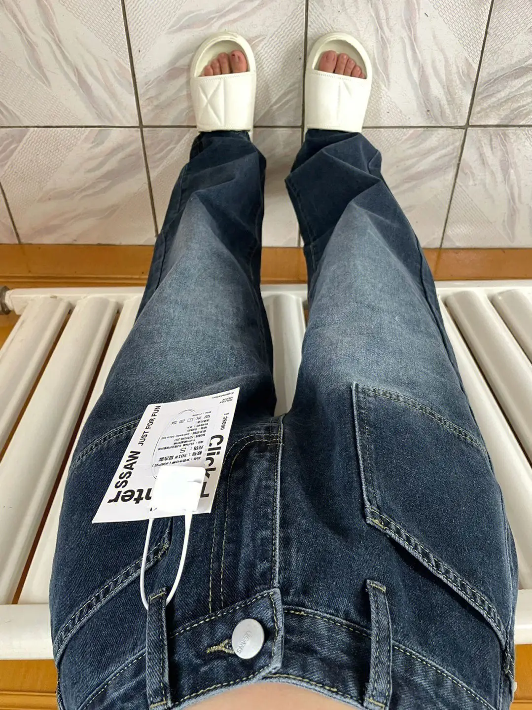 

High Waist Straight Leg Men's Jeans Retro American Street Sle Autumn Winter plus Size 300 Pou Breathable Loose Fit Jeans