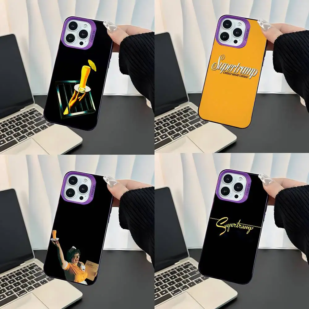 

S-Supertramp Breakfast in America For iPhone 17,16,15,14,13,12,11,Mini,Pro,E,SE4,XS,MAX Purple Shockproof Candy Matte Cover