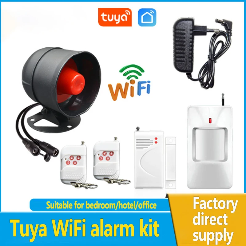Tuya WiFi Smart Siren Alarm 110dB | IP65 Waterproof Wireless Security Alarm with Alexa/Google Home Voice Control
