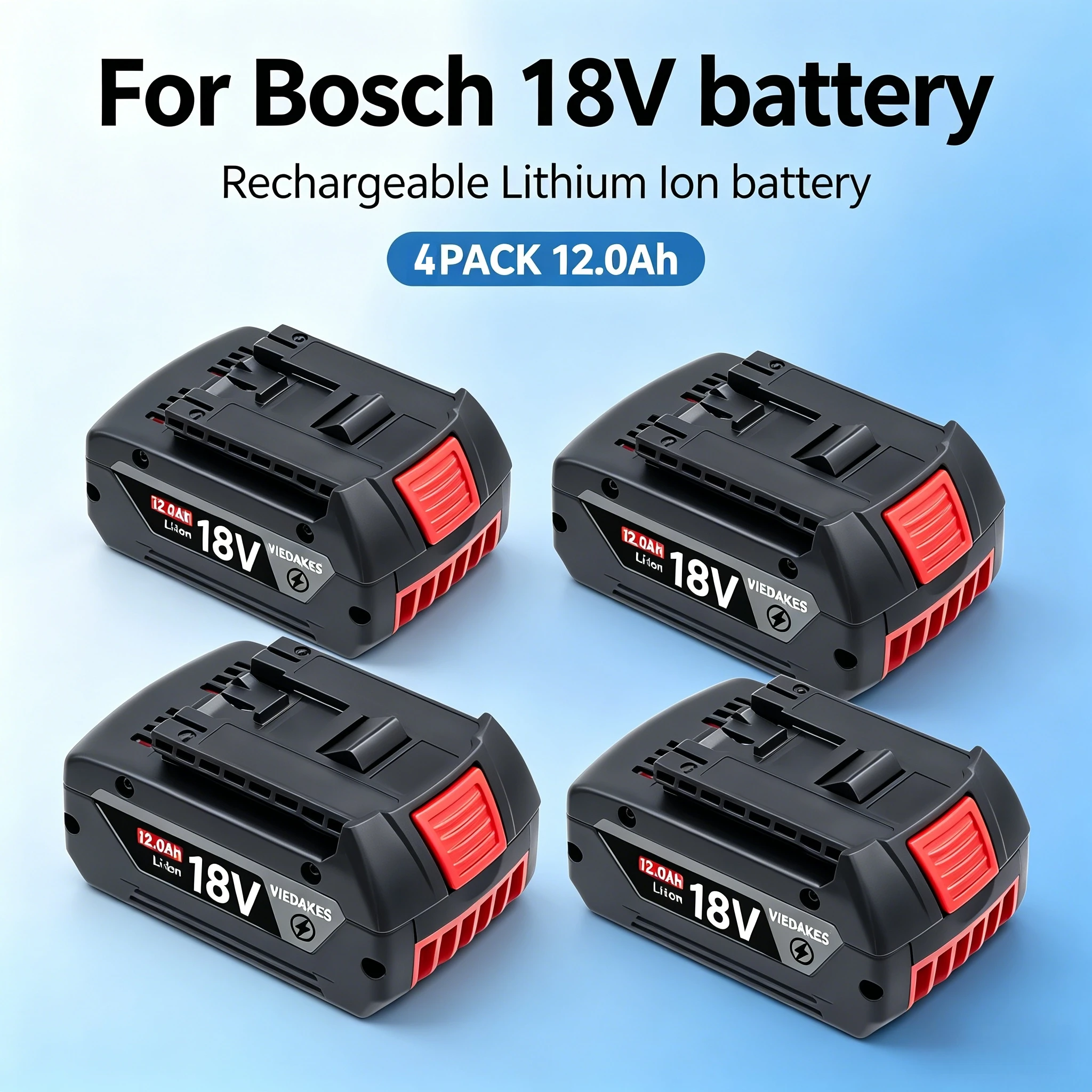 

Аккумулятор литий-ионный 18В 12.0Ач для Bosch 18В BAT609 BAT618 BAT622, замена для беспроводных электроинструментов