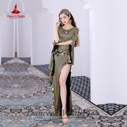 Belly Dance Costume Dress for Women Big Sequins Baladi Shaabi Folk Costume Robes Female Oriental Belly Dancing Stage Dresses