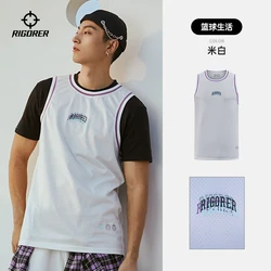 RIGORER Sports Vest Basketball Training Fitness Running Breathable Hole Cloth Crewneck Quick-drying Sleeveless T-shirt Z12211033