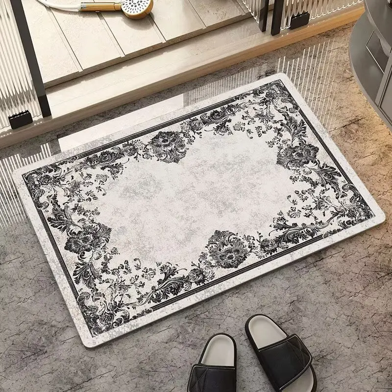 Toilet floor mat, diatom mud absorbent mat, special non-slip foot mat for bathroom door, household toilet, bathroom carpet