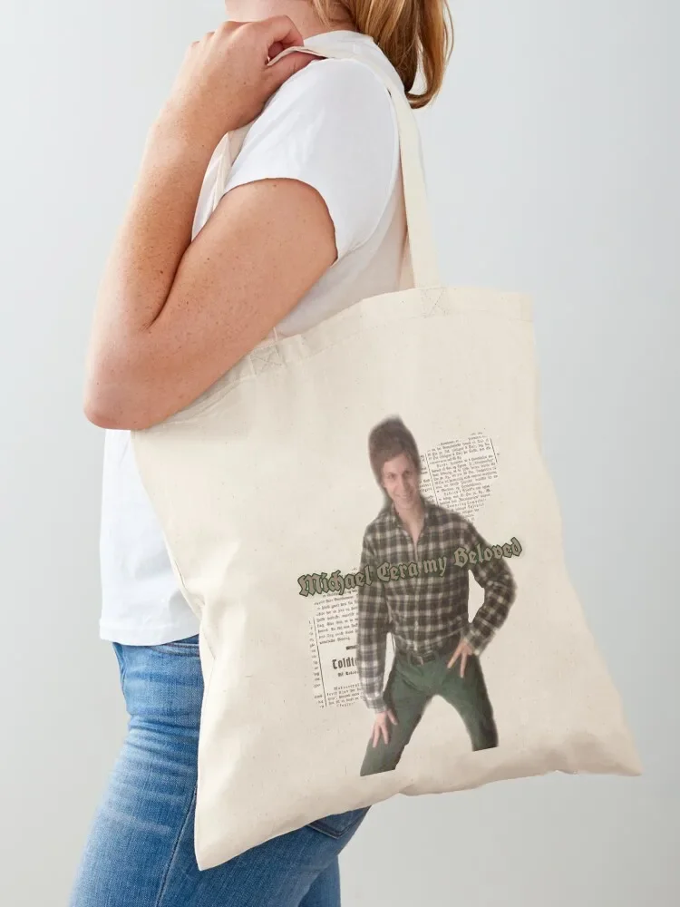 

Michael Cera my Beloved fan shirt Tote Bag women bag Women's bags Canvas stote bag foldable reusable