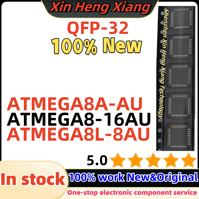 (50pcs) ATMEGA8A-AU ATMEGA8L-8AU ATMEGA8-16AU ATMEGA8 16AU ATMEGA8A AU ATMEGA8L 8AU QFP-32