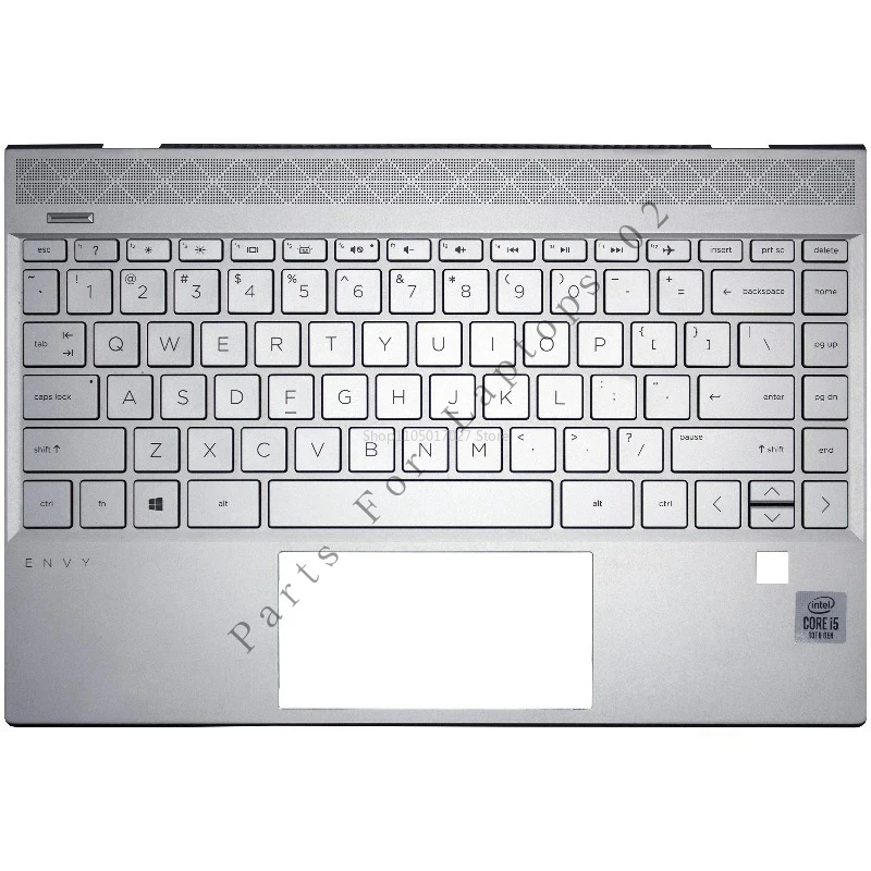 

Original New Top Case For HP Envy X360 13-AQ TPN-W144 Laptop Case Palmrest Upper Cover with Backlit keyboard Replacement Silver