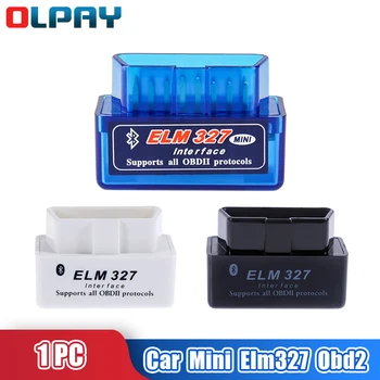 미니 Elm327 Obd2 자동차 스캐너 블루투스 호환 V1.5/2.1 스캐너 코드 리더 도구, 안드로이드용 자동차 진단 도구 수리 도구  Best5