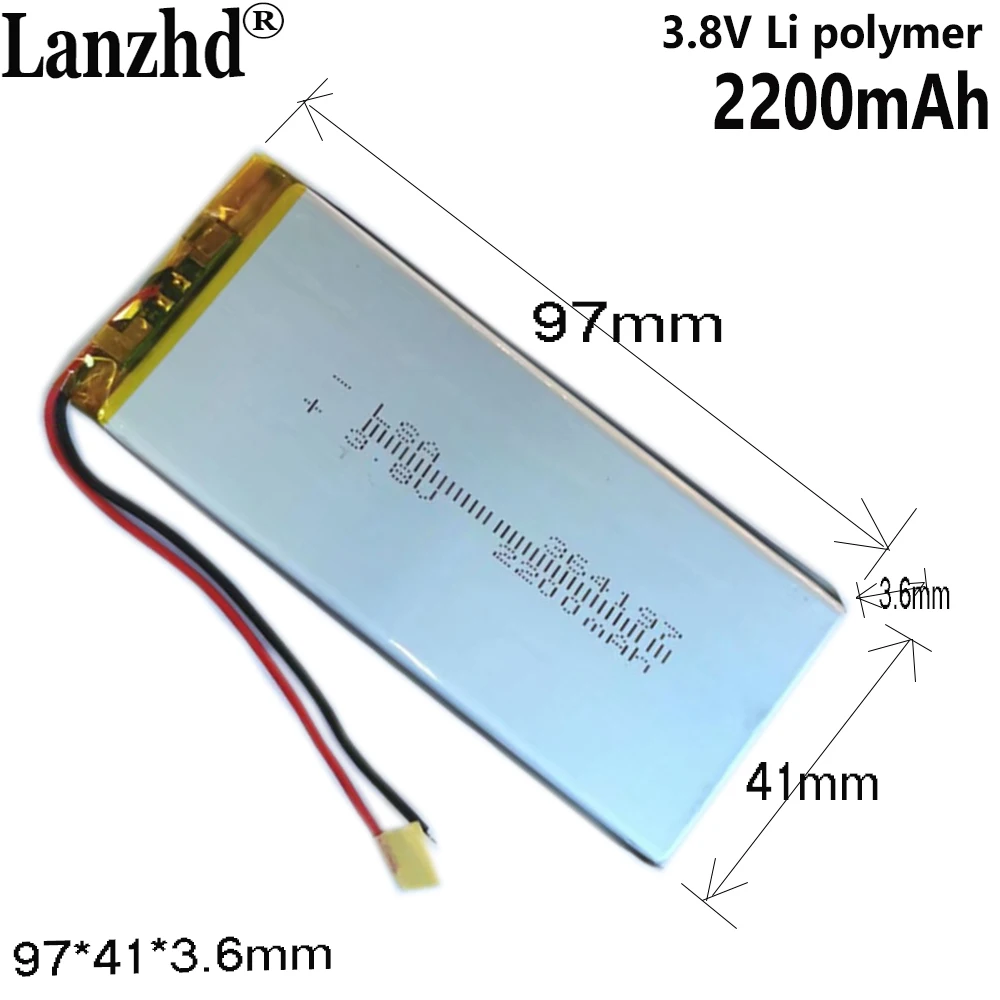 3.8V Li polymer lithium Battery 364197 2200MAH For  mobile phone built-in power P6 P8 phone battery