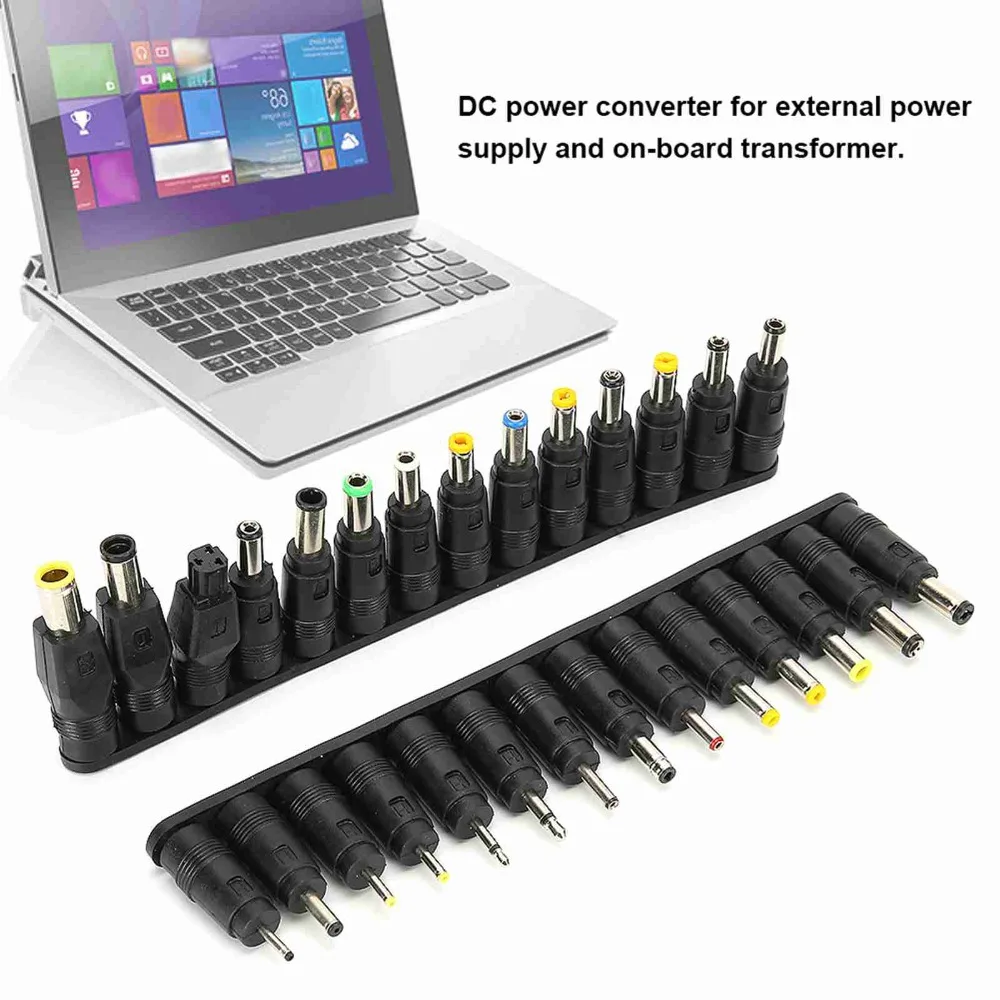 28PCS 5.5x2.1mm DC Power Adapter Tips Practical Interchangeable Universal Charging Conversion Head Charger Connectors